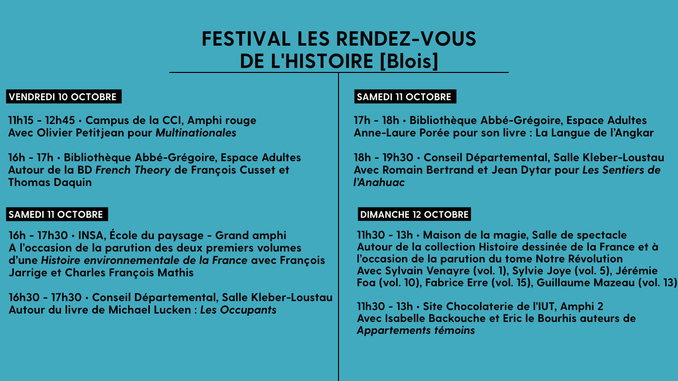 FESTIVAL LES RENDEZ-VOUS DE L'HISTOIRE [Blois]