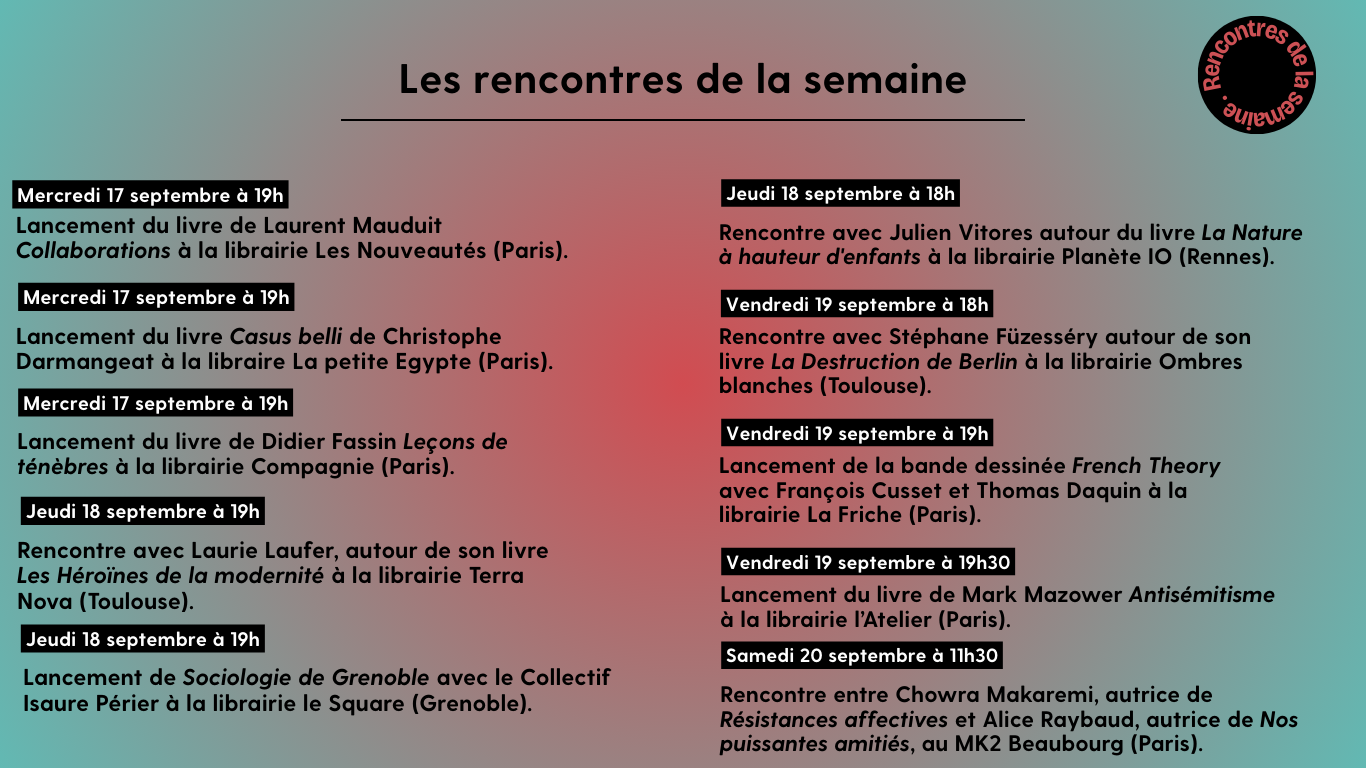 [LES RENCONTRES DE LA SEMAINE]