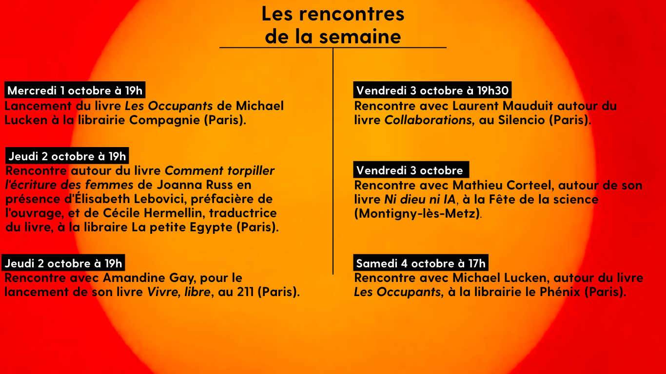 [LES RENCONTRES DE LA SEMAINE]