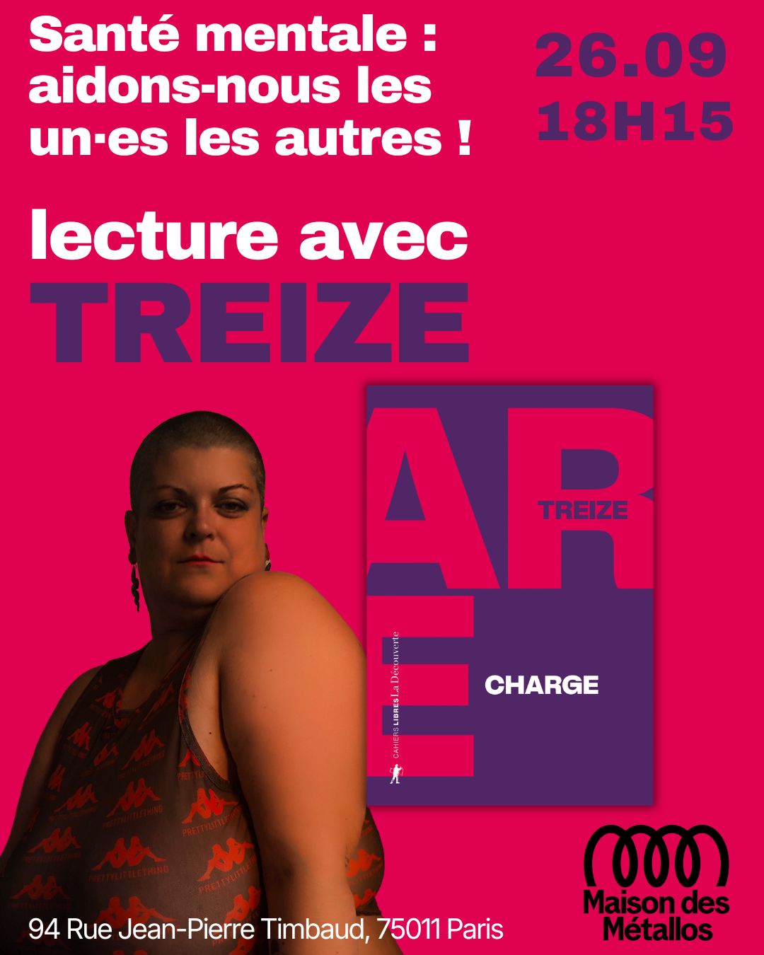 Maison des métallos : Santé mentale : aidons-nous les un·es les autres ! [PARIS]