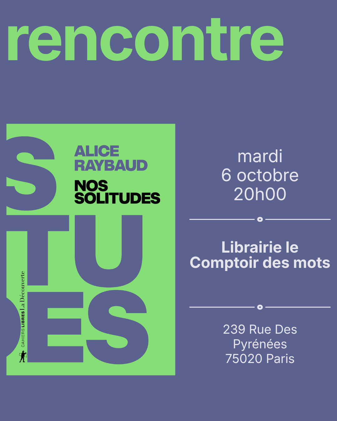 LIBRAIRIE COMPTOIR DES MOTS [Paris]