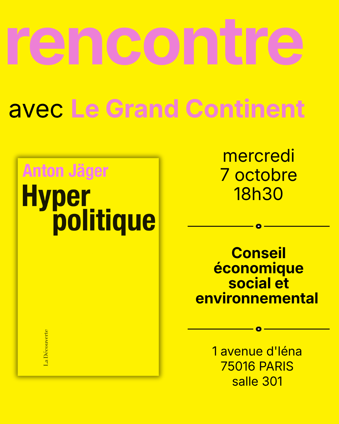 Cabinet de lecture avec Anton Jäger et Grand continent