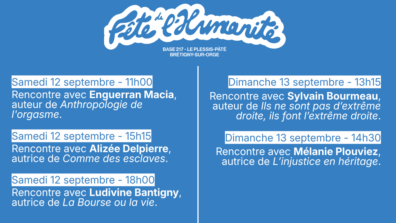 Nos auteur•ices à la Fête de l’Huma !